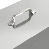 Produktbild för Hönsfodertråg 2 pcs Silver 41,5 x 20,5 x 33 cm