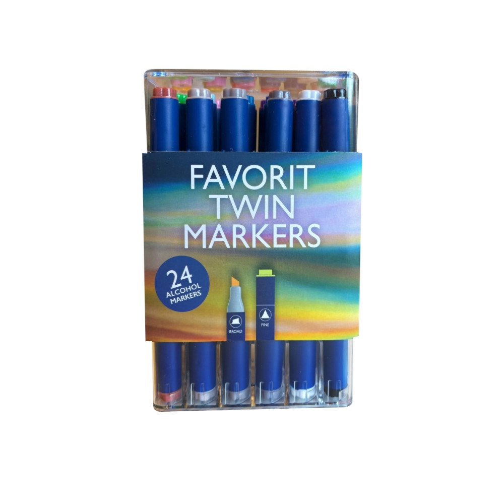 Produktbild för Favorit Twin Markers, Dual 2-i-1 tusch