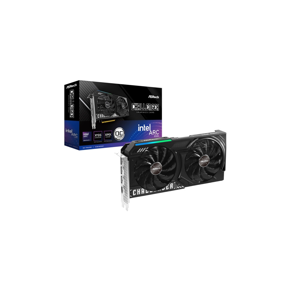 Produktbild för ASRock Challenger Intel Arc B580 12GB OC - grafikkort - Arc B580 - 12 GB