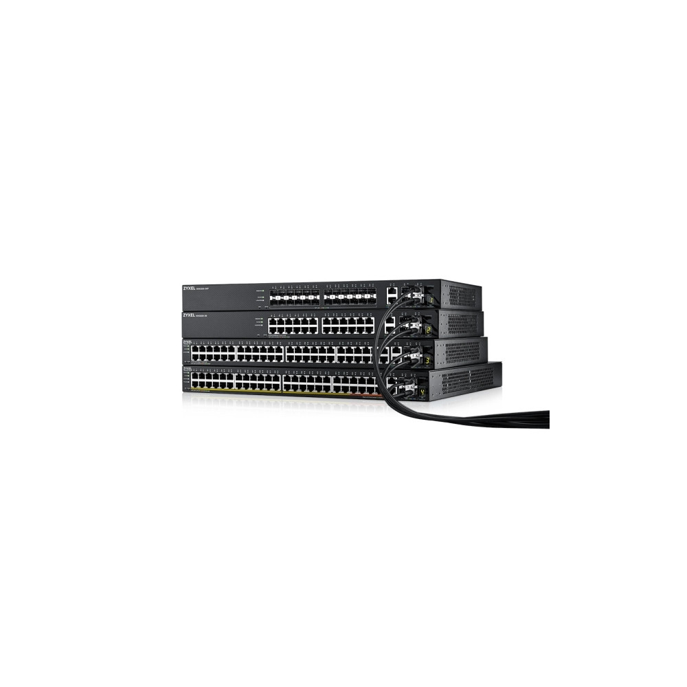 Produktbild för Zyxel XGS2220 Series XGS2220-30HP - switch - 24-portars GbE L3-åtkomst, NebulaFLEX Cloud med 6 10G uplink - 30 portar - Administrerad - rackmonterbar