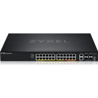 Produktbild för Zyxel XGS2220 Series XGS2220-30HP - switch - 24-portars GbE L3-åtkomst, NebulaFLEX Cloud med 6 10G uplink - 30 portar - Administrerad - rackmonterbar