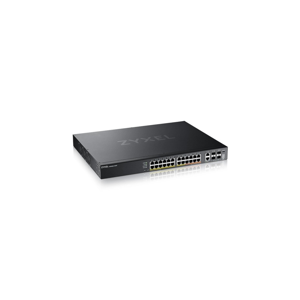 Produktbild för Zyxel XGS2220 Series XGS2220-30HP - switch - 24-portars GbE L3-åtkomst, NebulaFLEX Cloud med 6 10G uplink - 30 portar - Administrerad - rackmonterbar
