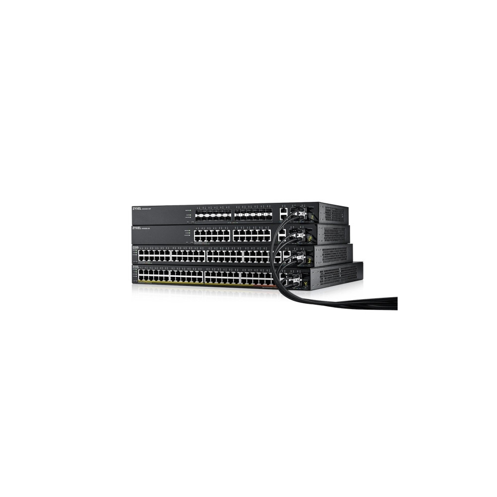 Produktbild för Zyxel XGS2220 Series XGS2220-30HP - switch - 24-portars GbE L3-åtkomst, NebulaFLEX Cloud med 6 10G uplink - 30 portar - Administrerad - rackmonterbar