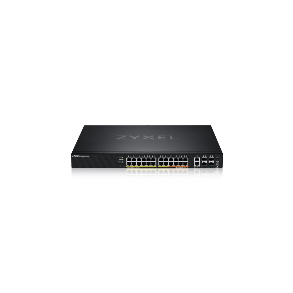 Produktbild för Zyxel XGS2220 Series XGS2220-30HP - switch - 24-portars GbE L3-åtkomst, NebulaFLEX Cloud med 6 10G uplink - 30 portar - Administrerad - rackmonterbar