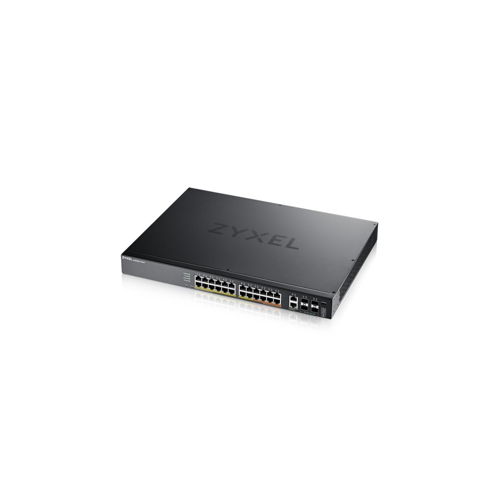Produktbild för Zyxel XGS2220 Series XGS2220-30HP - switch - 24-portars GbE L3-åtkomst, NebulaFLEX Cloud med 6 10G uplink - 30 portar - Administrerad - rackmonterbar