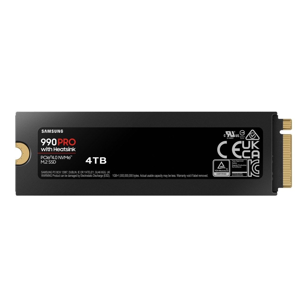 Produktbild för Samsung 990 PRO MZ-V9P4T0CW - SSD - 4 TB - PCIe 4.0 x4 (NVMe)