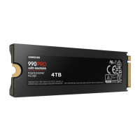 Produktbild för Samsung 990 PRO MZ-V9P4T0CW - SSD - 4 TB - PCIe 4.0 x4 (NVMe)
