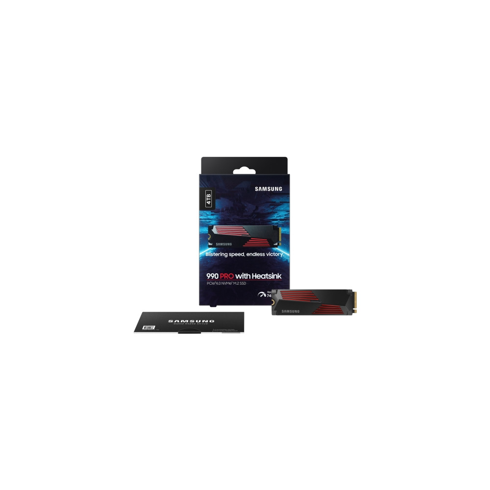 Produktbild för Samsung 990 PRO MZ-V9P4T0CW - SSD - 4 TB - PCIe 4.0 x4 (NVMe)