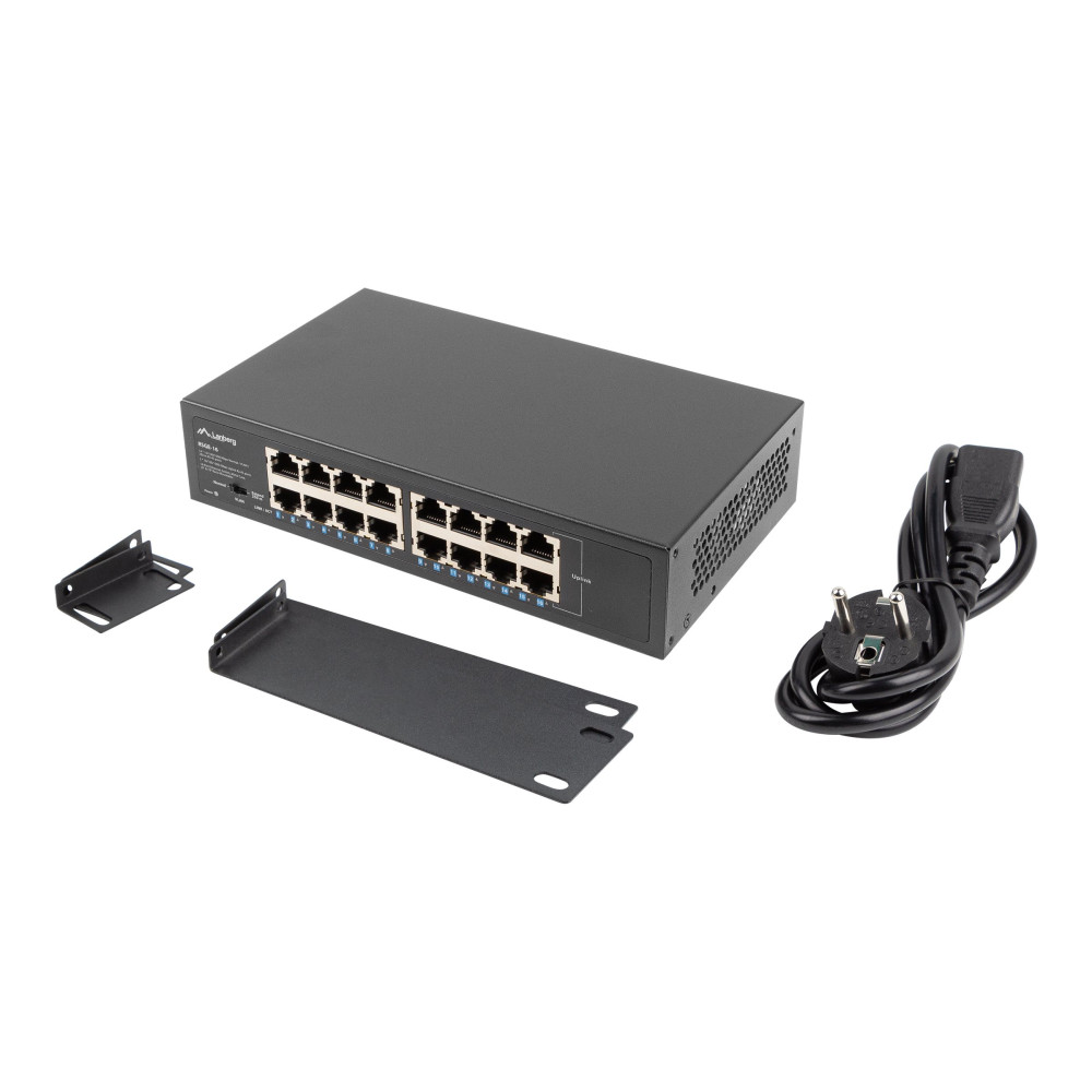 Produktbild för Lanberg RSGE-16 - switch - 16 portar - ohanterad - rackmonterbar