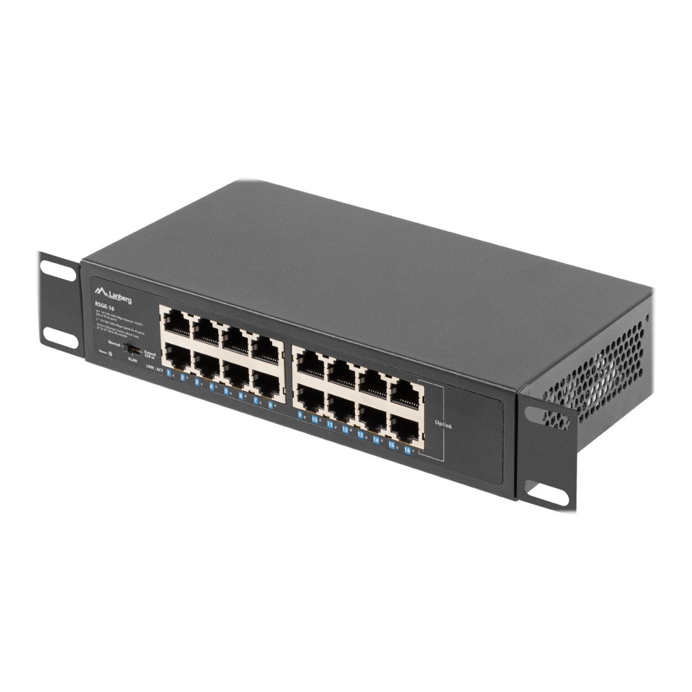 Produktbild för Lanberg RSGE-16 - switch - 16 portar - ohanterad - rackmonterbar