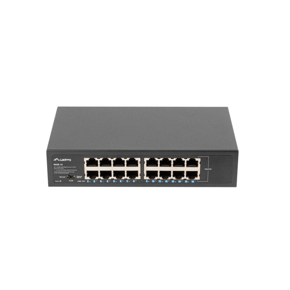 Produktbild för Lanberg RSGE-16 - switch - 16 portar - ohanterad - rackmonterbar