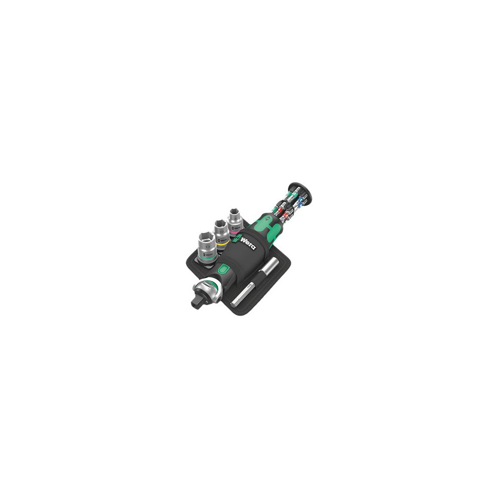 Produktbild för Wera Zyklop 8009 Pocket Set 2 - ratcheting screwdriver with bit and socket set - 18 delar