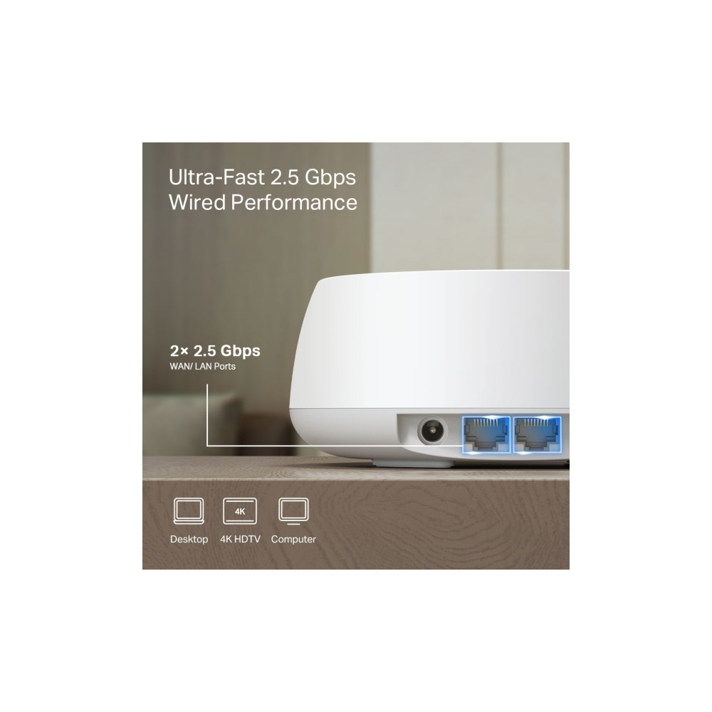 Produktbild för TP-Link Deco BE25 V1 - Wifi-system - Wi-Fi 7 - skrivbordsmodell