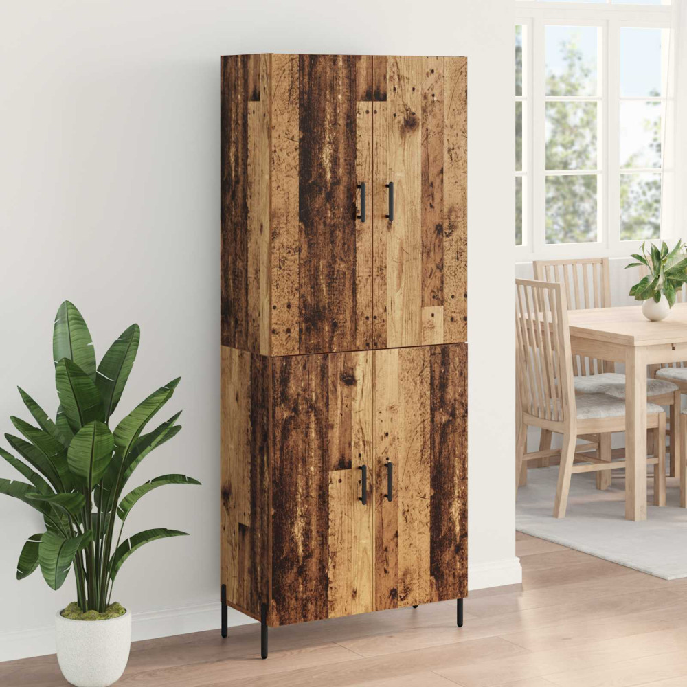 Produktbild för Skåp Gammalt trä 69,5 x 34 x 180 cm Konstruerat trä
