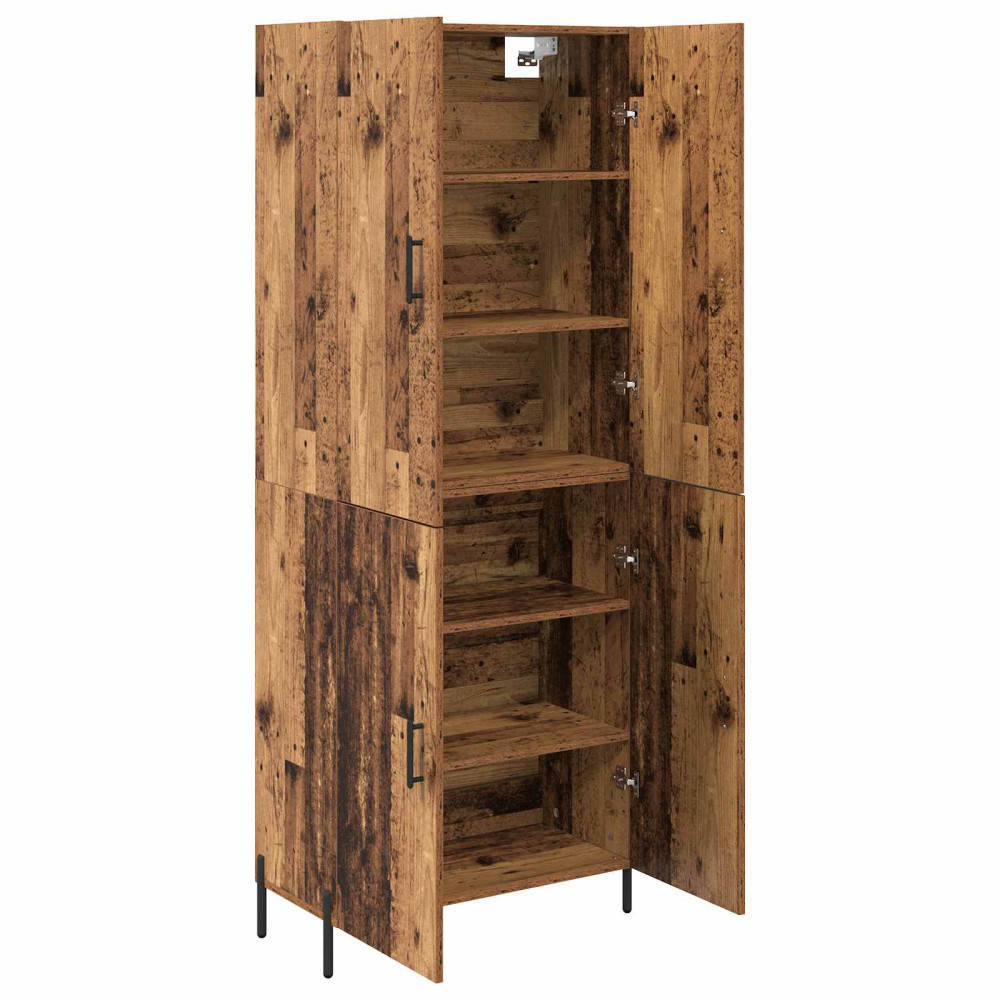Produktbild för Skåp Gammalt trä 69,5 x 34 x 180 cm Konstruerat trä