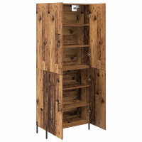 Produktbild för Skåp Gammalt trä 69,5 x 34 x 180 cm Konstruerat trä