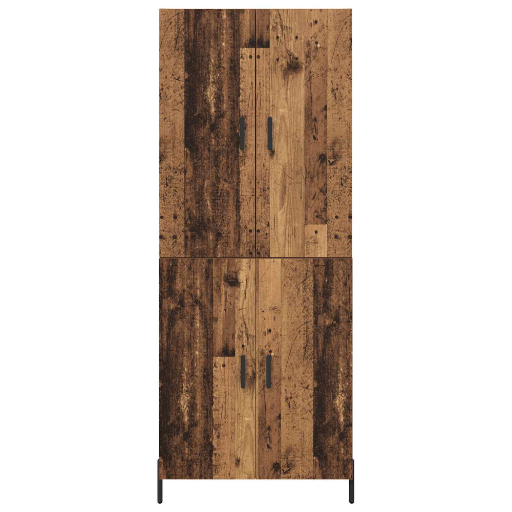 Produktbild för Skåp Gammalt trä 69,5 x 34 x 180 cm Konstruerat trä