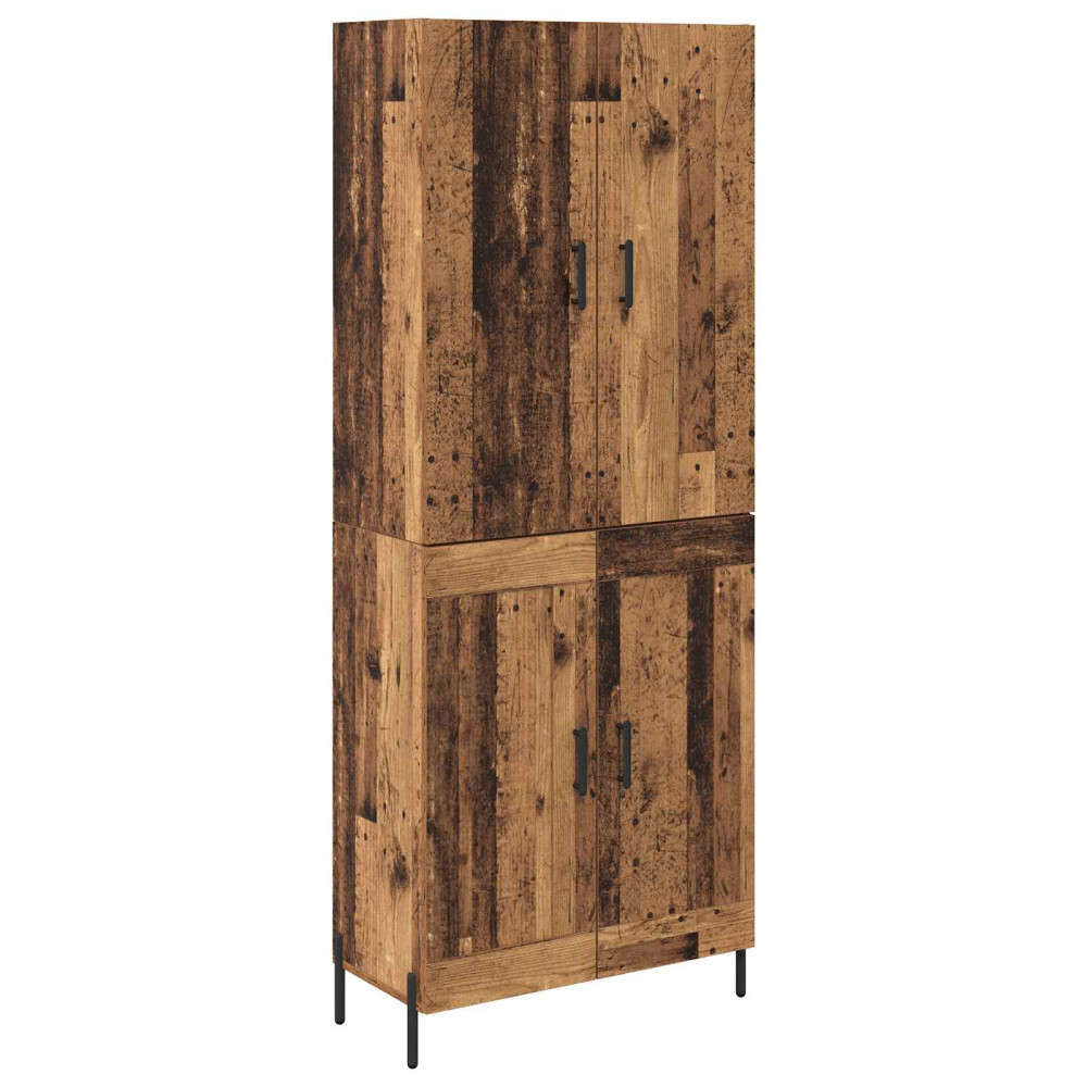 Produktbild för Skåp Gammalt trä 69,5 x 34 x 180 cm Konstruerat trä