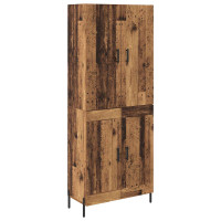 Produktbild för Skåp Gammalt trä 69,5 x 34 x 180 cm Konstruerat trä