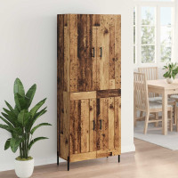 Produktbild för Skåp Gammalt trä 69,5 x 34 x 180 cm Konstruerat trä