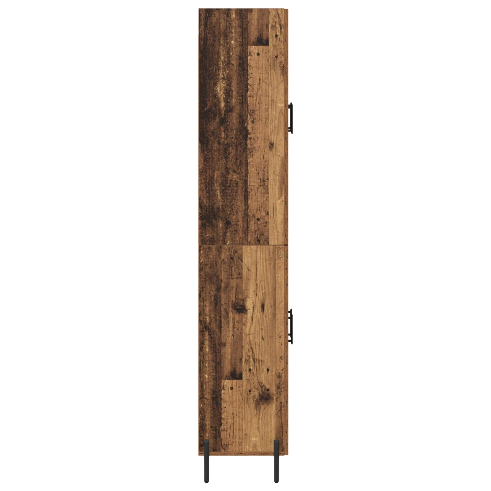 Produktbild för Skåp Gammalt trä 69,5 x 34 x 180 cm Konstruerat trä