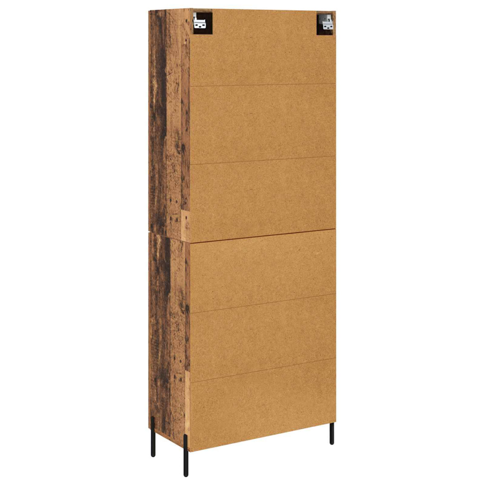 Produktbild för Skåp Gammalt trä 69,5 x 34 x 180 cm Konstruerat trä