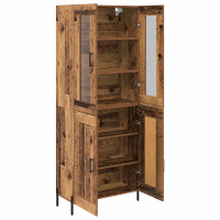 Produktbild för Skåp Gammalt trä 69,5 x 34 x 180 cm Konstruerat trä