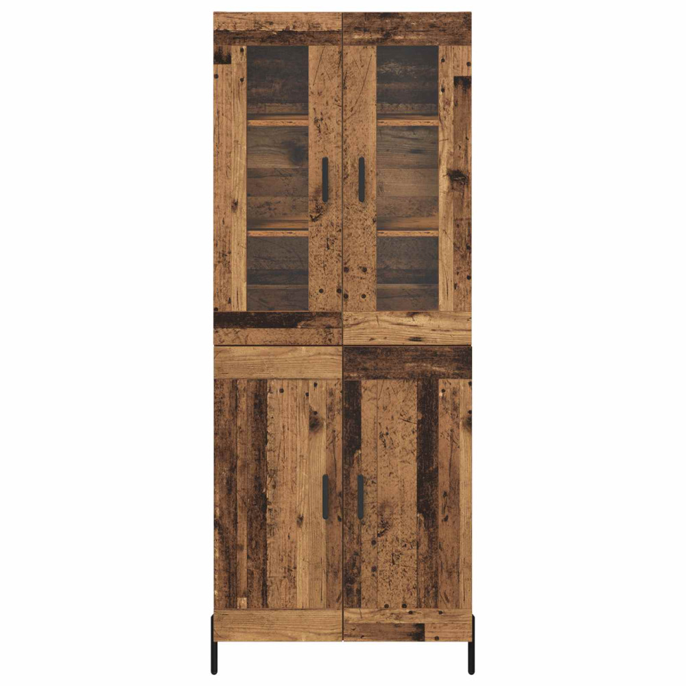 Produktbild för Skåp Gammalt trä 69,5 x 34 x 180 cm Konstruerat trä