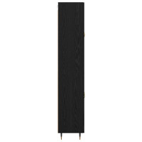 Produktbild för Skåp Väggmonterad Svart Ek 69,5 x 34 x 180 cm Konstruerat trä