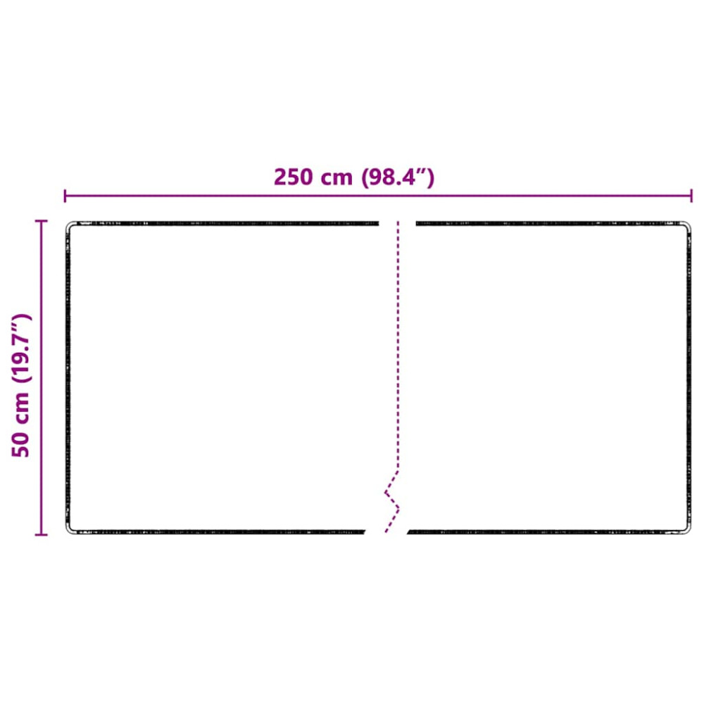 Produktbild för Matta-runner Grå 50 x 250 cm 100% Polypropen Tuft