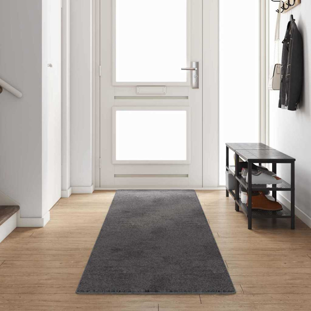 Produktbild för Matta-runner Grå 80 x 400 cm 100% Polypropen Tuft