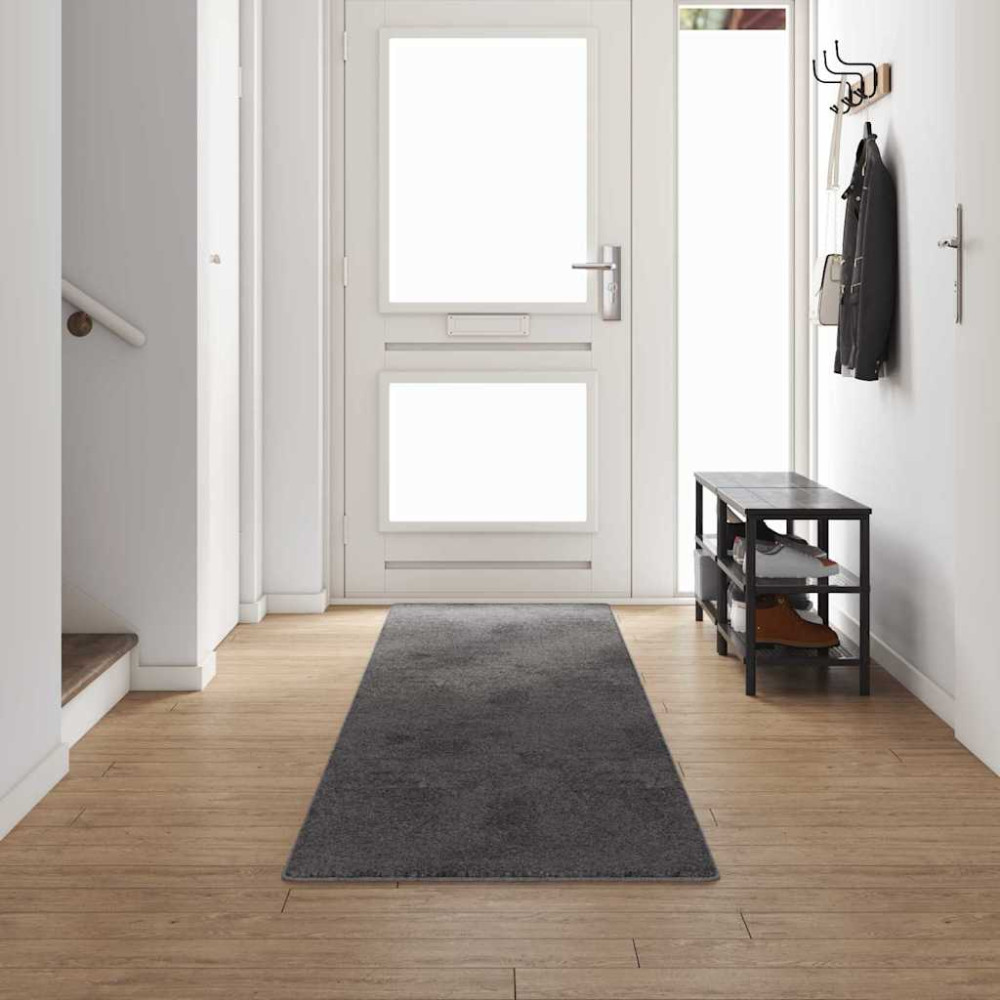 Produktbild för Matta-runner Grå 80 x 500 cm 100% Polypropen Tuft