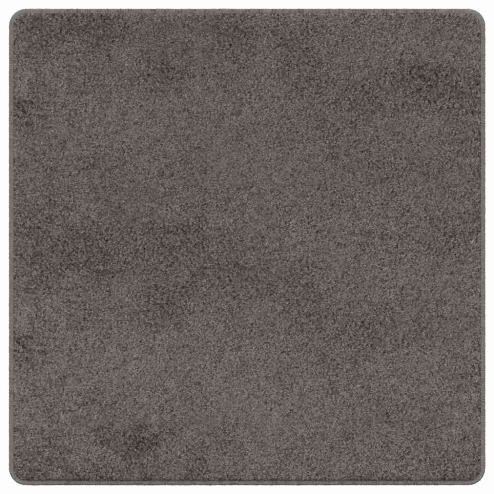 Produktbild för Matta-runner Grå 100 x 100 cm 100% Polypropen Tuft