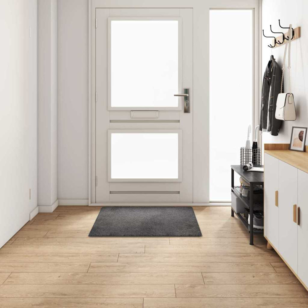 Produktbild för Matta-runner Grå 100 x 100 cm 100% Polypropen Tuft