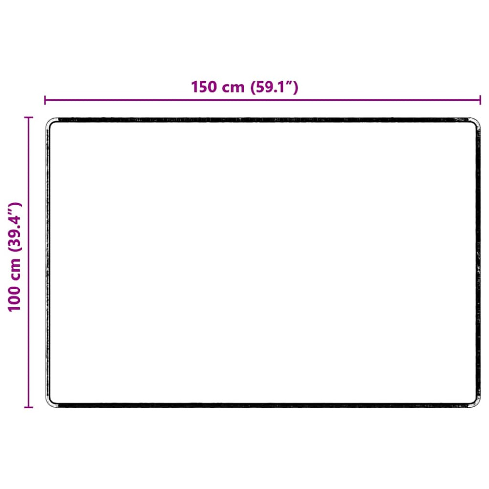 Produktbild för Matta-runner Grå 100 x 150 cm 100% Polypropen Tuft