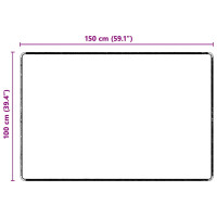 Produktbild för Matta-runner Grå 100 x 150 cm 100% Polypropen Tuft