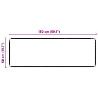 Produktbild för Matta-runner Svart 50 x 150 cm 100% Polypropen Tuft