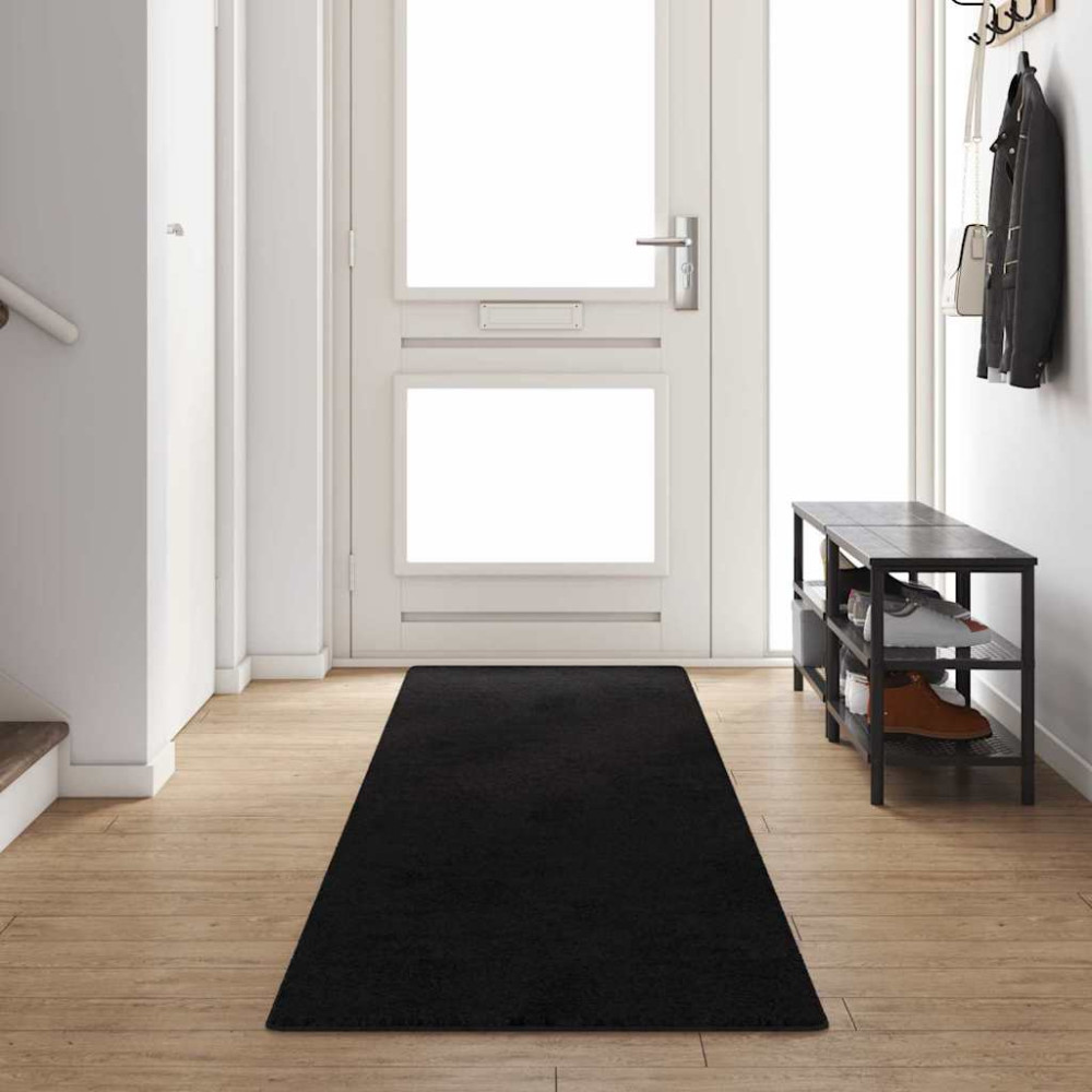 Produktbild för Matta-runner Svart 80 x 400 cm 100% Polypropen Tuft