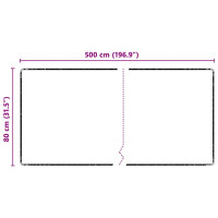 Produktbild för Matta-runner Svart 80 x 500 cm 100% Polypropen Tuft