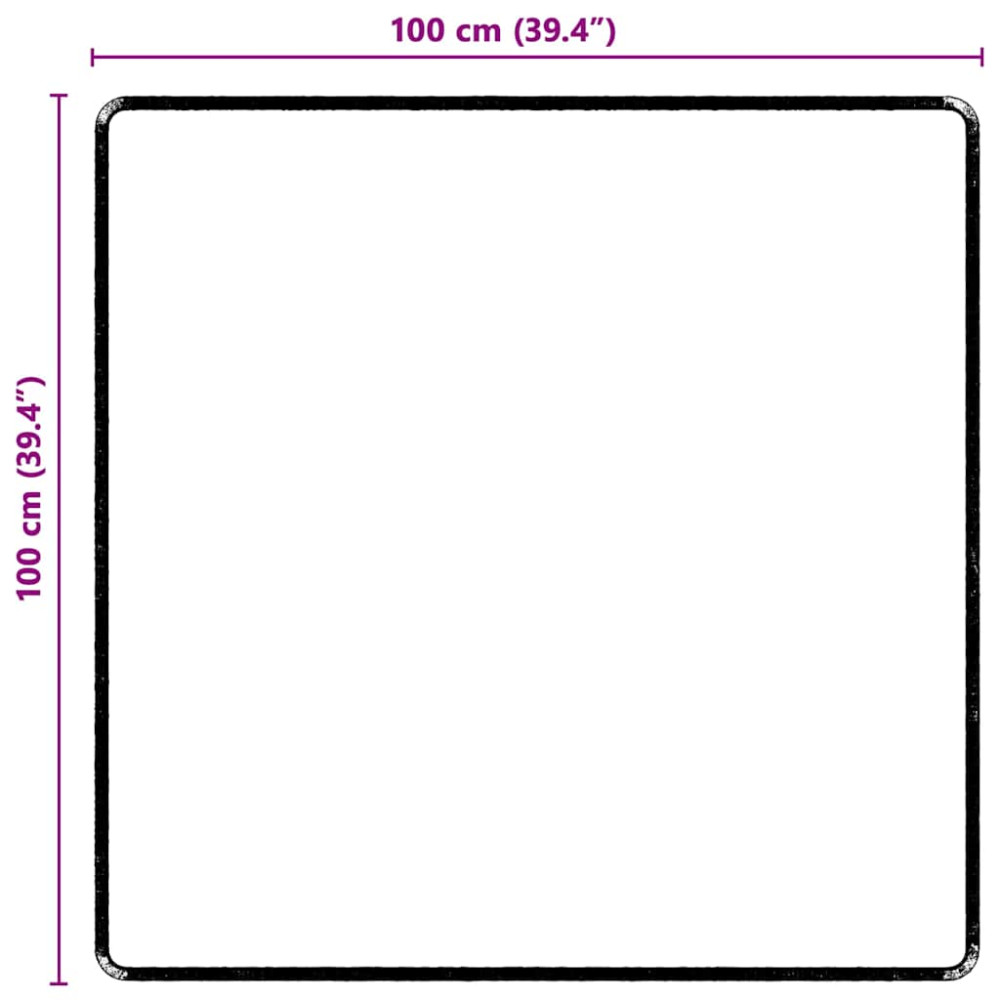 Produktbild för Matta-runner Svart 100 x 100 cm 100% Polypropen Tuft