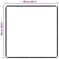 Produktbild för Matta-runner Svart 100 x 100 cm 100% Polypropen Tuft