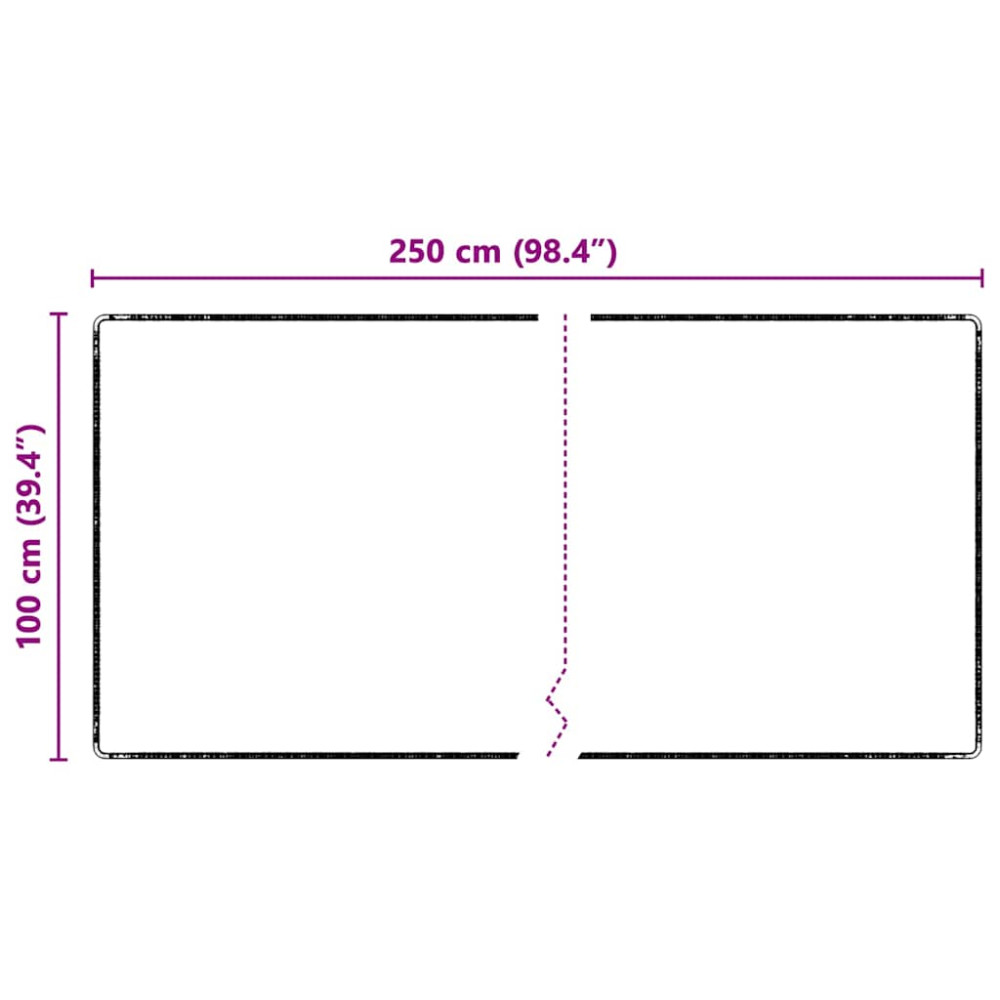 Produktbild för Matta-runner Svart 100 x 250 cm 100% Polypropen Tuft