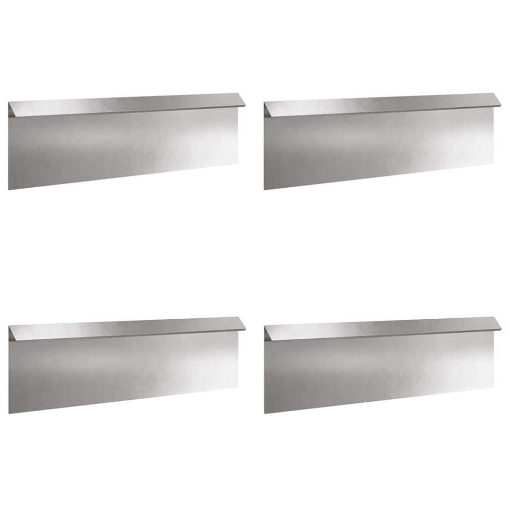 Produktbild för Snigelstaket 8 pcs Silver Rostfritt stål