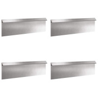 Produktbild för Snigelstaket 8 pcs Silver Rostfritt stål