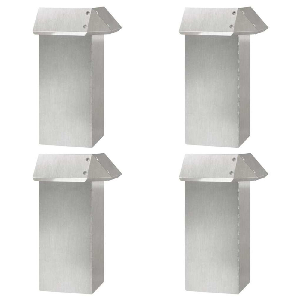 Produktbild för Snigelstaket 8 pcs Silver Rostfritt stål