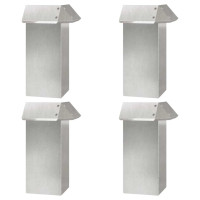 Produktbild för Snigelstaket 8 pcs Silver Rostfritt stål