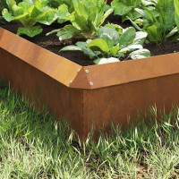 Produktbild för Snigelstaket 8 st 100 x 3,5 x 25 cm Väderbeständig stål Rostig