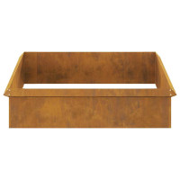 Produktbild för Snigelstaket 8 st 100 x 3,5 x 25 cm Väderbeständig stål Rostig