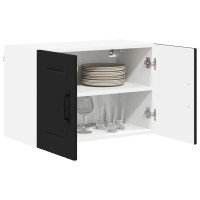 Produktbild för Väggskåp LUCCA Svart 60 x 31 x 40 cm Konstruerat trä