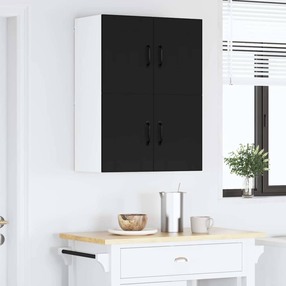 Produktbild för Väggskåp LUCCA Svart 60 x 31 x 40 cm Konstruerat trä